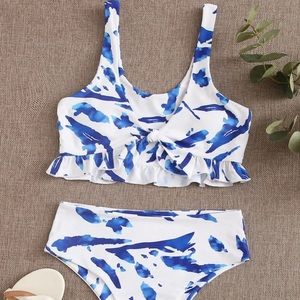 SHEIN NWOT High Waist Ruffle Top Bikini